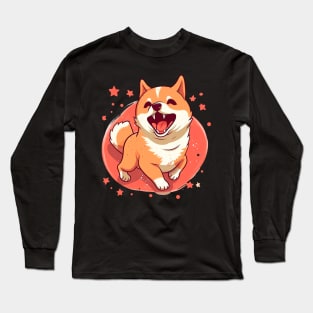 Happy Shiba Inu Long Sleeve T-Shirt